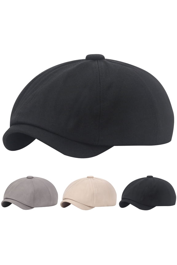 Summer for Men Outdoor Hat, Beret Flat Newsboy Gatsby Hats Warm Sport Golf Flat Cap Hats Dad Caps Solid Color Classic Khaki
