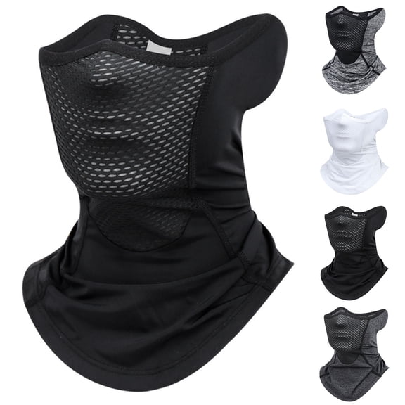 UTSJKR Sun Protection Face Mask & Neck Gaiter, Cooling, Breathable, Adjustable, Unisex, Perfect For Outdoor Activities Black