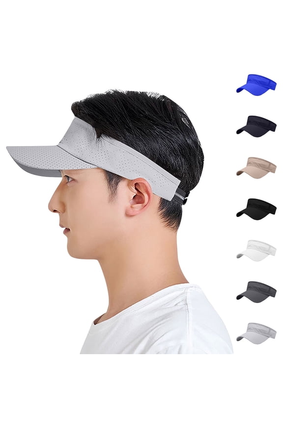Sun Sport Visors Hat Quick Drying Running Golf Beach Cap for Women Men UPF 50+ Sun Protection Cap with Air Holes for Fishing Hiking Outdoor Navy