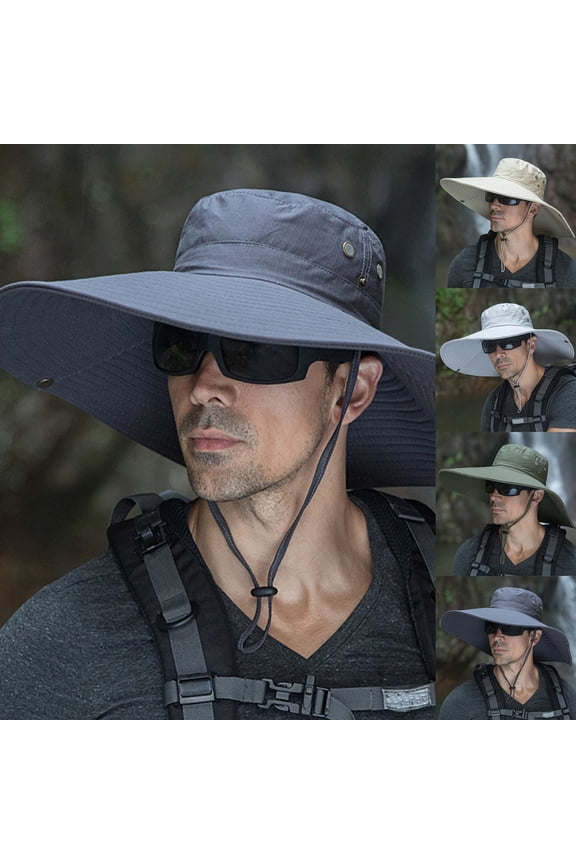 Super Wide Brim Sun Hat for Men/Women–UPF 50+ UV Protection, Large Bucket Hat for Fishing, Hiking, Gardening Khaki