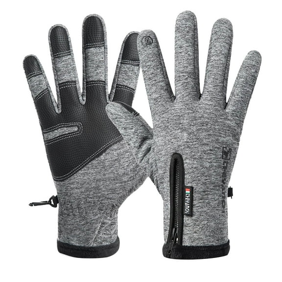 UTSJKR Touchscreen Winter Thermal Gloves for Men and Women, Running Hiking, Perfect for Cycling, Texting, Anti Slip Warm Gray
