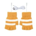thumbnail image 1 of UTSJKR USB Heated Gloves Windproof Knit Comfortable Fabric Warmth Heating Device Features Lightweight for Indoor Outdoor Use Suitable for Christmas Thanksgiving Yellow, 1 of 9