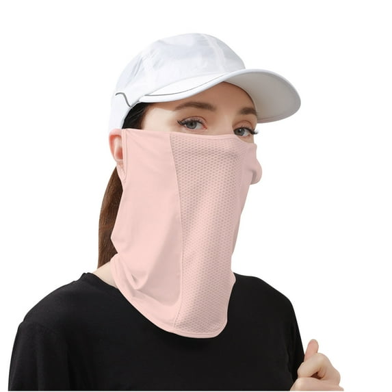 UTSJKR UV Sun Protection Face Cover/Neck Gaiter UPF 50+ Reusable UV Face Mask Breathable Cooling Neck Gaiter Sun Protection Earloop Sunscreen Masks Pink