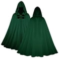 thumbnail image 1 of UTSJKR Unisex Adults Medieval Hooded Cape Cloak, Toggle Button Closure Robe for Halloween Cosplay, Renaissance Festival, Role‑Play and Themed Party Activities Army Green M, 1 of 5