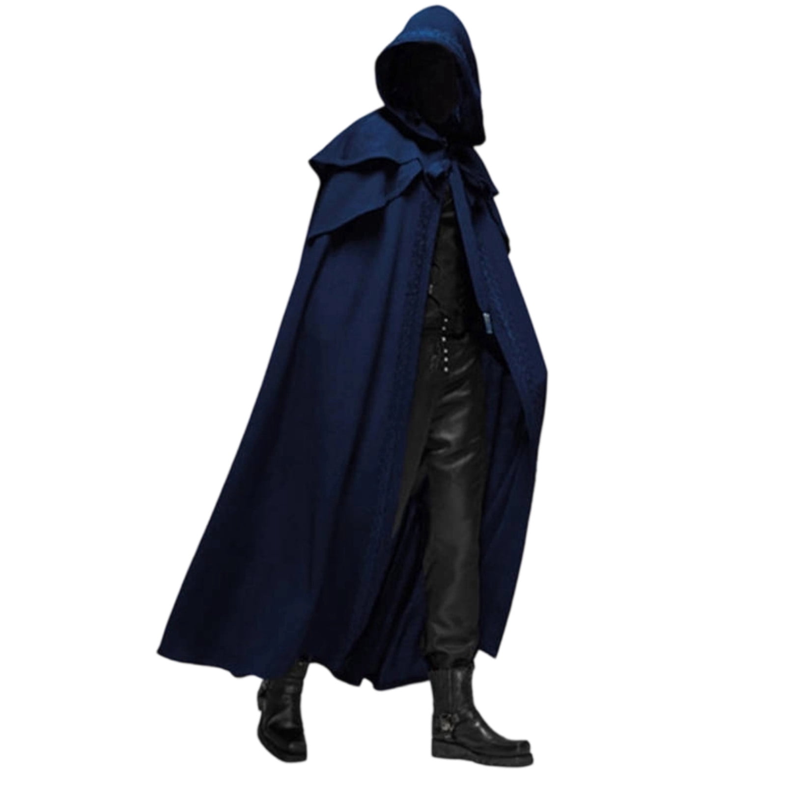 UTSJKR Unisex Adults Medieval Layered Hooded Long Cape Cloak, Gothic ...