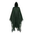 thumbnail image 1 of UTSJKR Unisex Adults Tattered Ghost Hooded Cape Cloak, Frayed Edge Robe for Horror Halloween Party, Event and Scary Cosplay Dress‑Up Outfit Army Green, 1 of 5