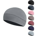thumbnail image 1 of UTSJKR Unisex Beanie for Women Men Soft Smooth Stretch Winter Beanie Solid Color Warm Hats Sleepwear Night Cap Gray, 1 of 4