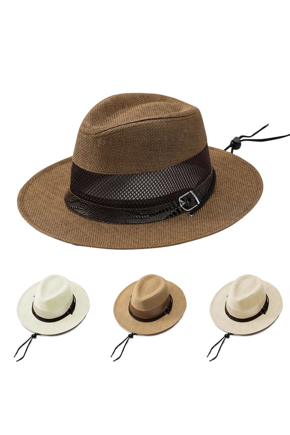 Unisex Classic Panama Structured Fedora Hat Short Brim Fedora Hat Summer Fedora Panama Straw Hats Khaki
