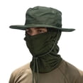thumbnail image 1 of UTSJKR Unisex Full Face Neck Flap Fishing Hat, Quick Dry UPF 50 Wide Brim Foldable Outdoor Sun Cap Army Green, 1 of 7