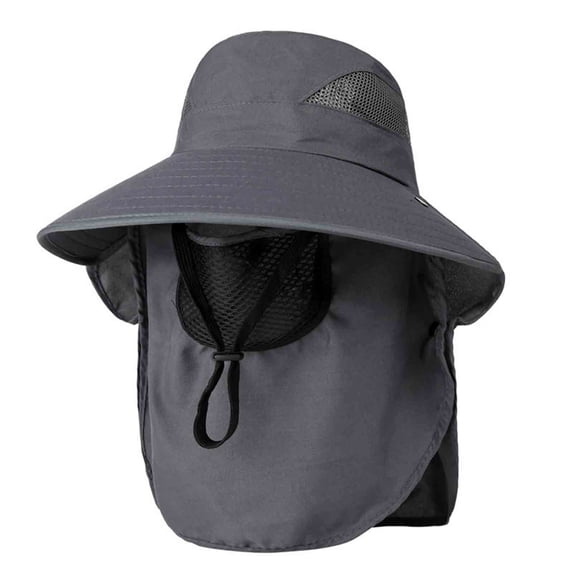 UTSJKR Unisex Lightweight Fishing Sun Bucket Hat, Foldable Adjustable UPF 50 Cap for Hiking Camping Beach Dark Gray