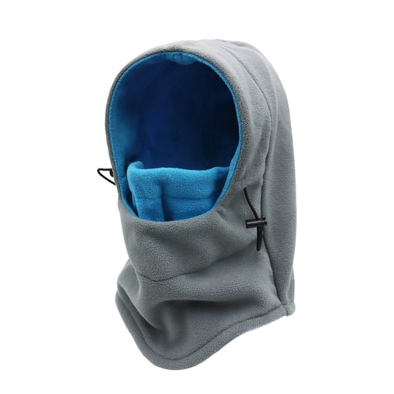 UTSJKR Unisex Polar Fleece Full Face Balaclava Hat, Windproof Thermal Neck Gaiter Cover, Breathable Warm Headgear for Skiing Cycling Running Outdoor Sports Gray