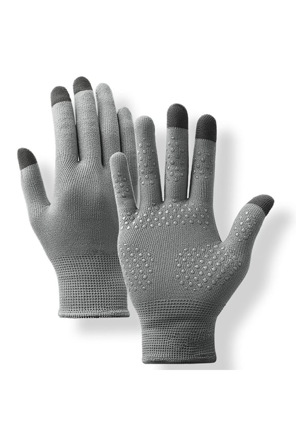 Unisex Sun Protective Driving Gloves UV Protection Summer Non Slip Touchscreen Lightweight Driving Gloves for Golf Gray