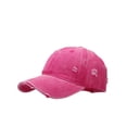 thumbnail image 1 of UTSJKR Unisex Vintage Washed Cotton Baseball Cap, Classic Unstructured Adjustable Dad Hat Daily Street Wear Hot Pink, 1 of 3