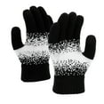 thumbnail image 1 of UTSJKR Warm Gloves for Women and Men Fleece Lined Knit Mittens Winter Knitted Wool Thick Touch Screen Soft Gloves Black, 1 of 3