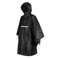 thumbnail image 1 of UTSJKR Waterproof Hooded Rain Poncho with Reflective Strip Lightweight Reusable Rain Cape for Outdoor Hiking Camping Travel Black, 1 of 3