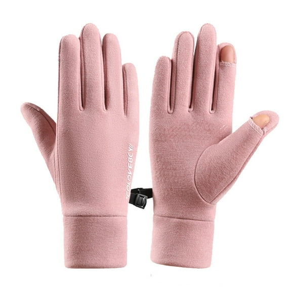 UTSJKR Windproof Warm Winter Gloves Comfortable Soft Material Sensitive Screen Suitable for Outdoor Sports Driving One Size Fits All Warmth Protection Pink