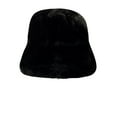 thumbnail image 1 of UTSJKR Winter Faux Fur Bucket Hat, Fluffy Fuzzy Warm Hats Plush Fisherman Cap Thicken Furry Puffy Hats for Women Black, 1 of 2