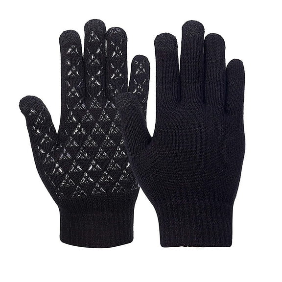 UTSJKR Winter Gloves, Glove for Men Women, Upgraded Touch Screen Texting Warm Running with Thermal Soft Knit Lining Black