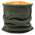 thumbnail image 1 of UTSJKR Winter Neck Warmer Double-Layer Fleece Neck Gaiter With Adjustable Drawstring Thermal Snood Face Mask Tube Scarf Army Green, 1 of 4