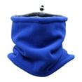 thumbnail image 1 of UTSJKR Winter Neck Warmer Double-Layer Fleece Neck Gaiter With Adjustable Drawstring Thermal Snood Face Mask Tube Scarf Blue, 1 of 3