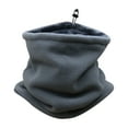 thumbnail image 1 of UTSJKR Winter Neck Warmer Double-Layer Fleece Neck Gaiter With Adjustable Drawstring Thermal Snood Face Mask Tube Scarf Gray, 1 of 3