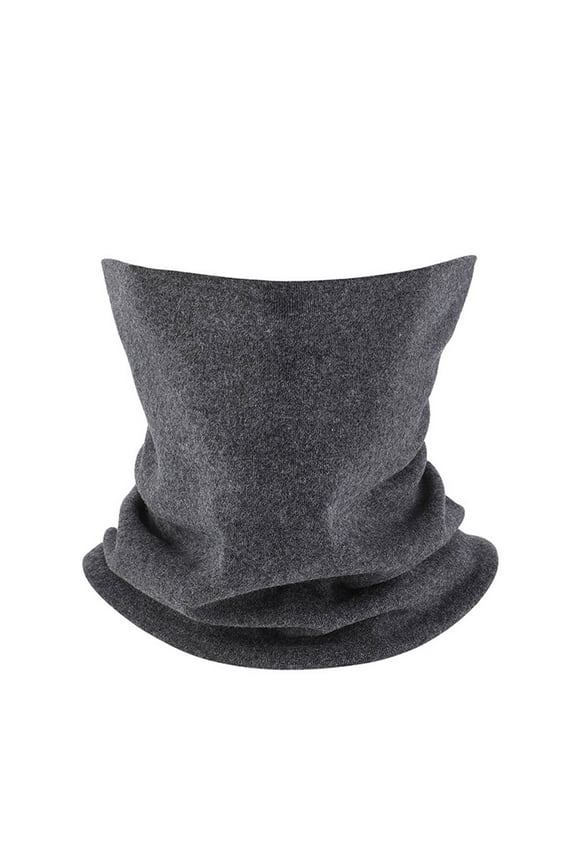 Winter Neck Warmer Gaiter Mask Balaclava Windproof Face Mask Ski Snowboard Double-Layer Cashmere Feel Circle Scarf Dark Gray