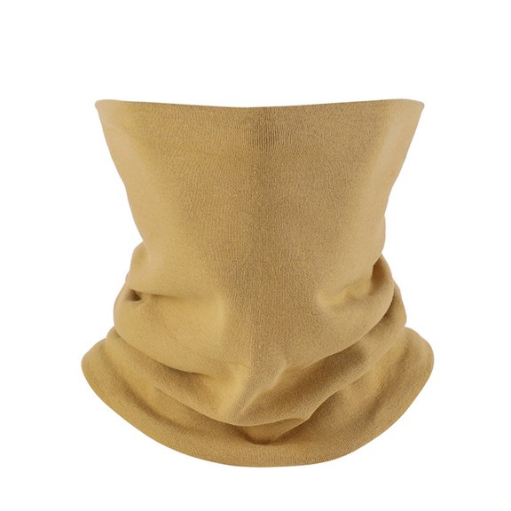 UTSJKR Winter Neck Warmer Gaiter Mask Balaclava Windproof Face Mask Ski Snowboard Double-Layer Cashmere Feel Circle Scarf Khaki
