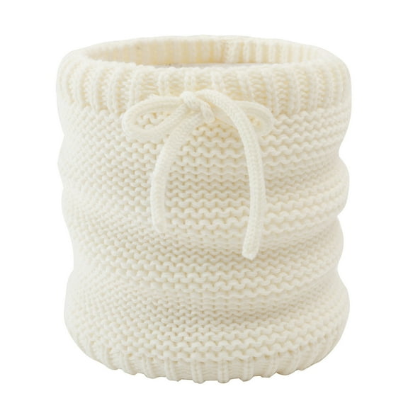 UTSJKR Winter Scarf Neck Warmer Gaiter Men Women Cold Weather Drawstring Knit Warm Fleece Ski Tube Circle Scarves Windproof White