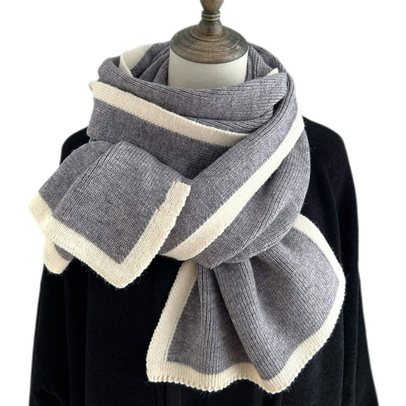 UTSJKR Winter Scarfs for Women Super Soft Knitted Chunky Scarves Cold Weather Accessories for Ladies Unisex Scarf 175 Cm Gift for Special Occasions Knit Accessory Gray
