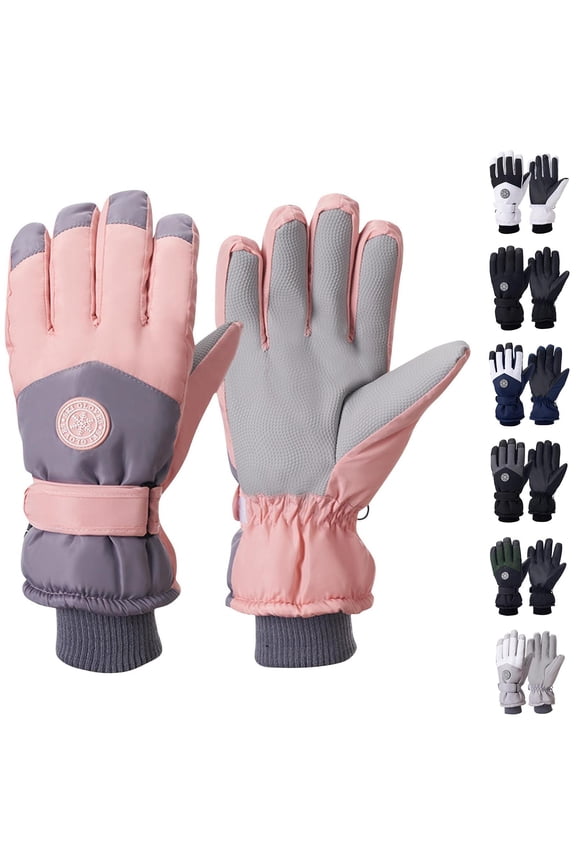 Winter Ski Gloves, Windproof Glove for Men & Women, Touchscreen Snow Gloves for Cold Weather, Thermal Warm Glove Blue