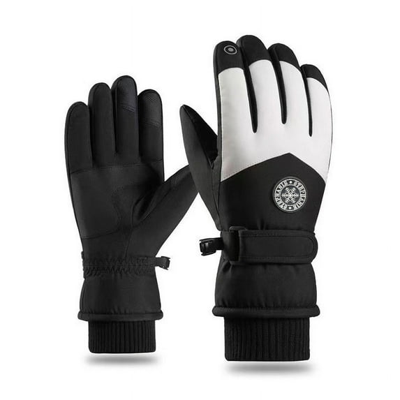 UTSJKR Winter Ski Snow Gloves for Men, Women, Youth | Touchscreen & Waterproof Cold Weather Hand Warming Gloves Winter Work Gloves Black