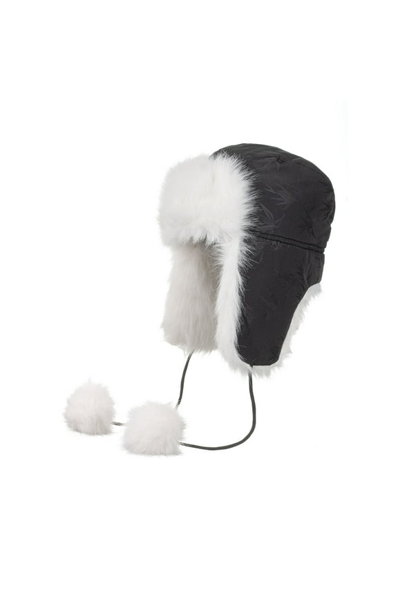 Winter Trapper Hat Women Winter Warm Hat Women Ushanka Hat with Ear Flaps Thermal Hat Ladies Winter Hats Russian Hat Black