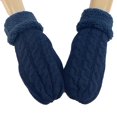 thumbnail image 1 of UTSJKR Winter Warm Mittens for Women - Thick Knitted Gloves with Soft Lining - Cold Weather Accessories & Gifts Navy, 1 of 4