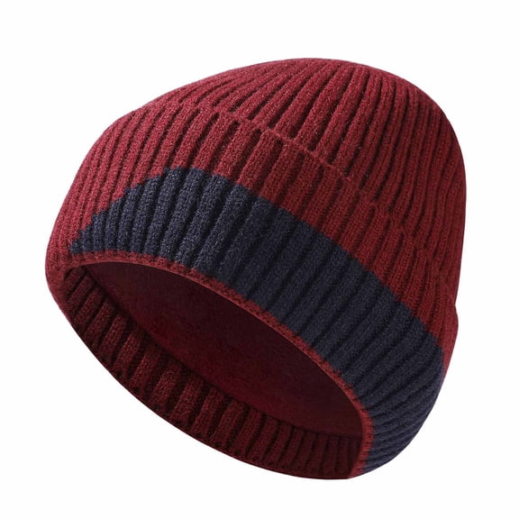 UTSJKR Women Minimalist Solid Color Winter Knit Hat, Soft Fleece Lined Thick Warm, Cold Resistant Elegant Daily Commute Outdoor Casual Headwear Red