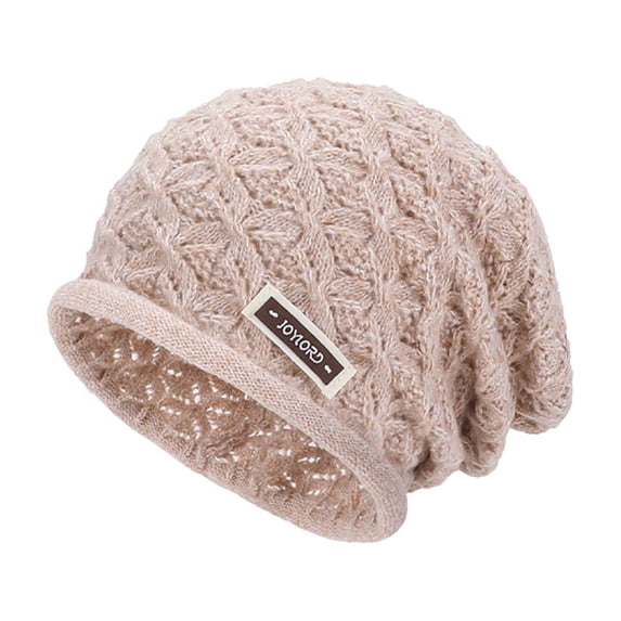UTSJKR Women Premium Wool Blend Knit Earflap Beanie Hat, Thermal Fleece Lined Warm Design, Trendy Casual Cold Weather Daily Fashion Headwear Beige