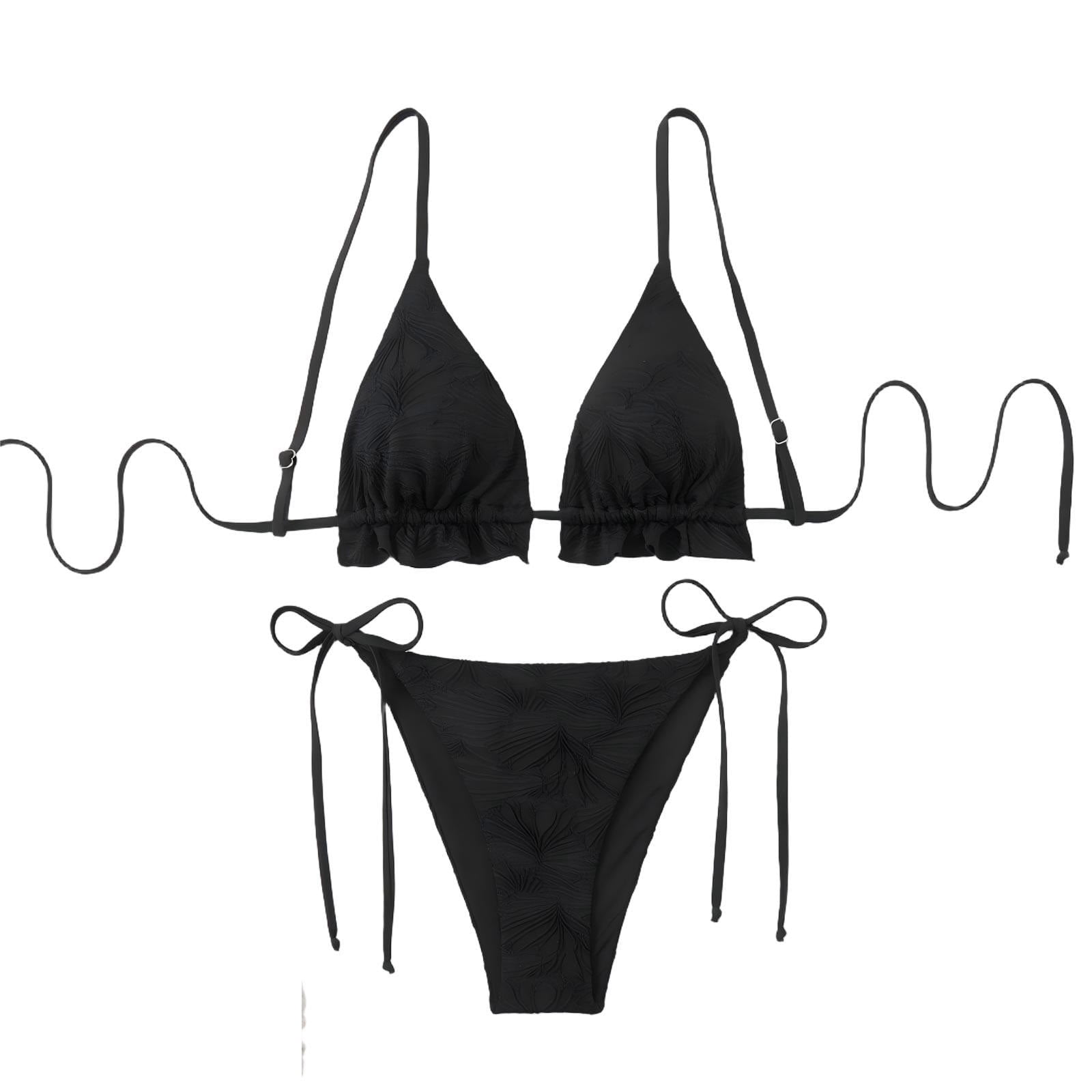 Micro Top Set UTSJKR Women Spaghetti Straps Mini Bikini Sets Flattering Two Piece ...