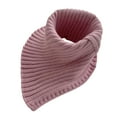 thumbnail image 1 of UTSJKR Women Winter Rib Knit Turtleneck Faux Collar Solid Color Detachable Triangular Scarf Wrap Windproof Neck Warmer Pink, 1 of 3