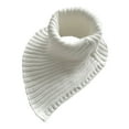 thumbnail image 1 of UTSJKR Women Winter Rib Knit Turtleneck Faux Collar Solid Color Detachable Triangular Scarf Wrap Windproof Neck Warmer White, 1 of 3