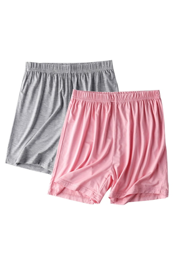 Women's 2 Pack Soft Modal Shorts Pajama Shorts Lounge Shorts Sleep Shorts with Elastic Waist Summer Shorts Gray L