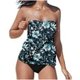 thumbnail image 1 of UTSJKR Women's 2025 Tankini Swimsuits Tummy Control Flowy Swimwear Two Piece Bathing Suits Swim Tank Top with Bottoms Multicolor M, 1 of 4