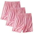 thumbnail image 1 of UTSJKR Women's 3 Pack Cotton Pajama Shorts Soft Stretch Comfy Sleep Bottoms Lounge Shorts with Pockets Home Shorts Pink M, 1 of 2