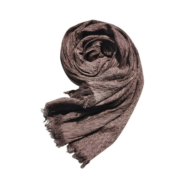 UTSJKR Women's Cotton Linen Scarves Unisex Warm Soft Long Tassel Shawl Outdoor Fall Winter Women Soft Long Shawl Wrap Purple