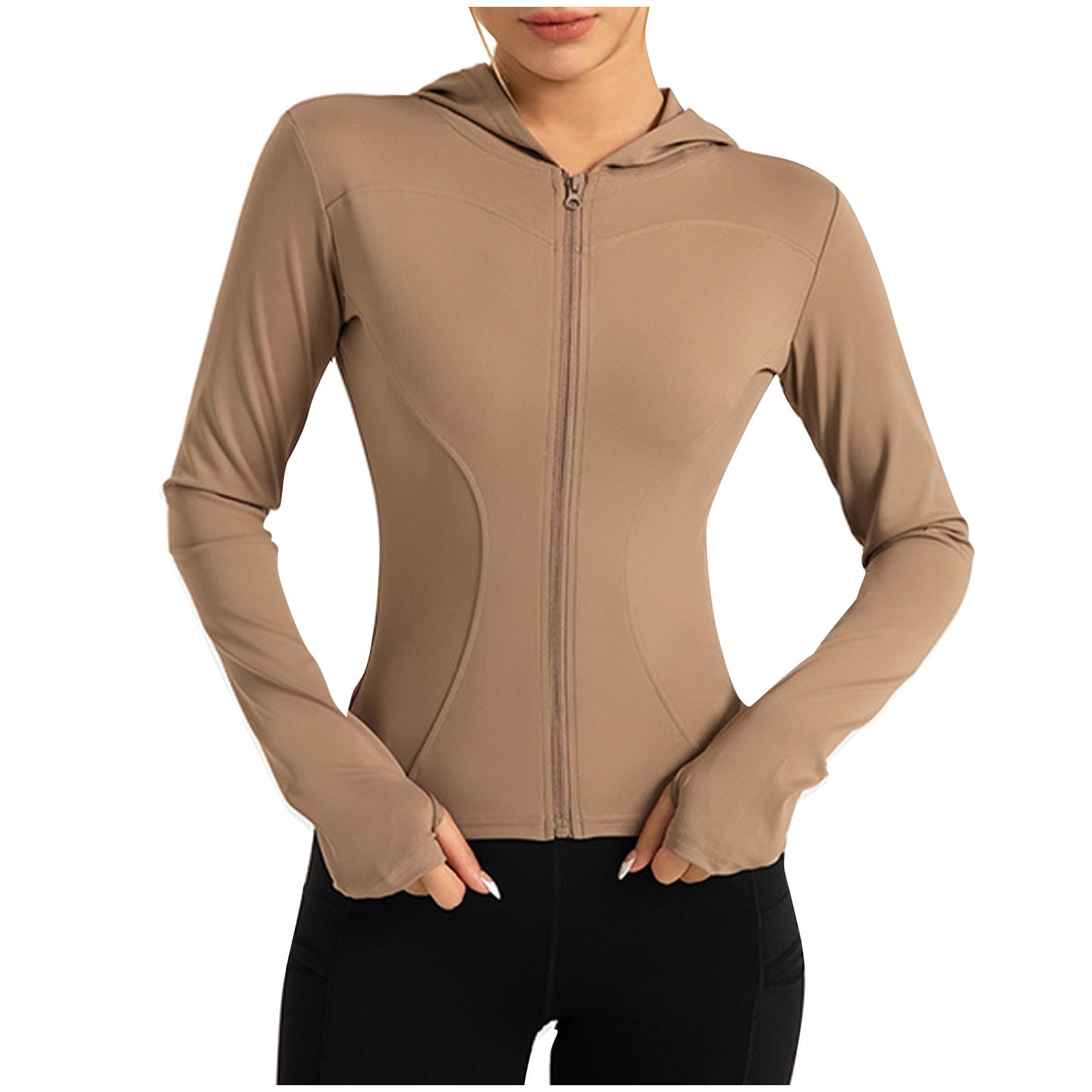 UTSJKR Women's Cropped Lightweight Stretchy Running Track Jackets Deals