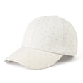 thumbnail image 1 of UTSJKR Women's Dot Rhinestone Fashion Baseball Cap, Sparkling Adjustable Lightweight Sun Hat Street Style White, 1 of 1