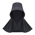 thumbnail image 1 of UTSJKR Women's Full Face Neck Flap Sun Hat, UPF 50 All-In-One Foldable Bucket Cap for Fishing Outdoor Work Black, 1 of 6