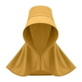 thumbnail image 1 of UTSJKR Women's Full Face Neck Flap Sun Hat, UPF 50 All-In-One Foldable Bucket Cap for Fishing Outdoor Work Yellow, 1 of 5