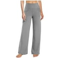 thumbnail image 1 of UTSJKR Women's High Waist Yoga Pants with Pockets Palazzo Lounge Pants Wide Leg Loose Fit Soft Stretch Bootcut Pants Khaki XL, 1 of 5