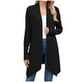 thumbnail image 1 of UTSJKR Women's Lightweight Cardigans Open Front Casual Sweater Coat Long Sleeve Loose Fit Daily Wear Versatile Black XL, 1 of 7