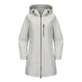 thumbnail image 1 of UTSJKR Women's Lightweight Waterproof Rain Jacket Long Sleeve Hooded Windbreaker Outdoor Coat Zip Up Rainwear Packable Outwear White XL, 1 of 8