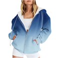 thumbnail image 1 of UTSJKR Women's Oversized Gradient Hoodies Full Zipper Long Sleeve Pullover Sweatshirt Fleece Lined Warm Jacket 2024 Fashion Winter Outwear Light Blue M, 1 of 6